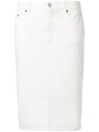Mm6 Maison Margiela Denim Pencil Skirt - White
