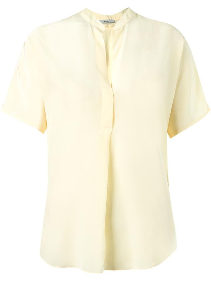 Egrey V-neck Blouse, Women's, Size: Pp, Yellow/orange, Silk