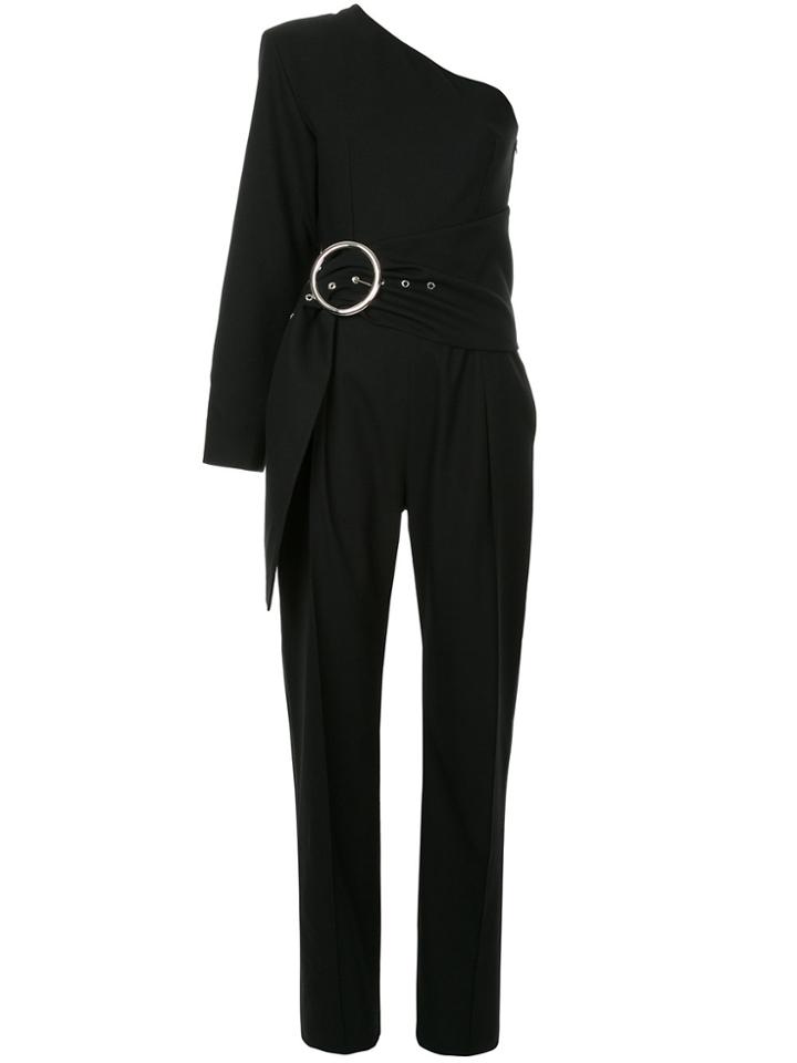 Matériel One Shoulder Jumpsuit - Black