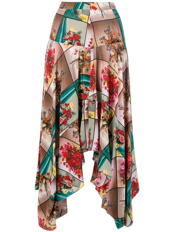 Stella Mccartney Colour-block Asymmetric Skirt - Nude & Neutrals