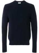 Ami Alexandre Mattiussi Crew Neck Ottoman Stitch Sweater - Blue