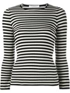 Philosophy Di Lorenzo Serafini Striped Longsleeved T-shirt, Women's, Size: 44, Black, Cotton