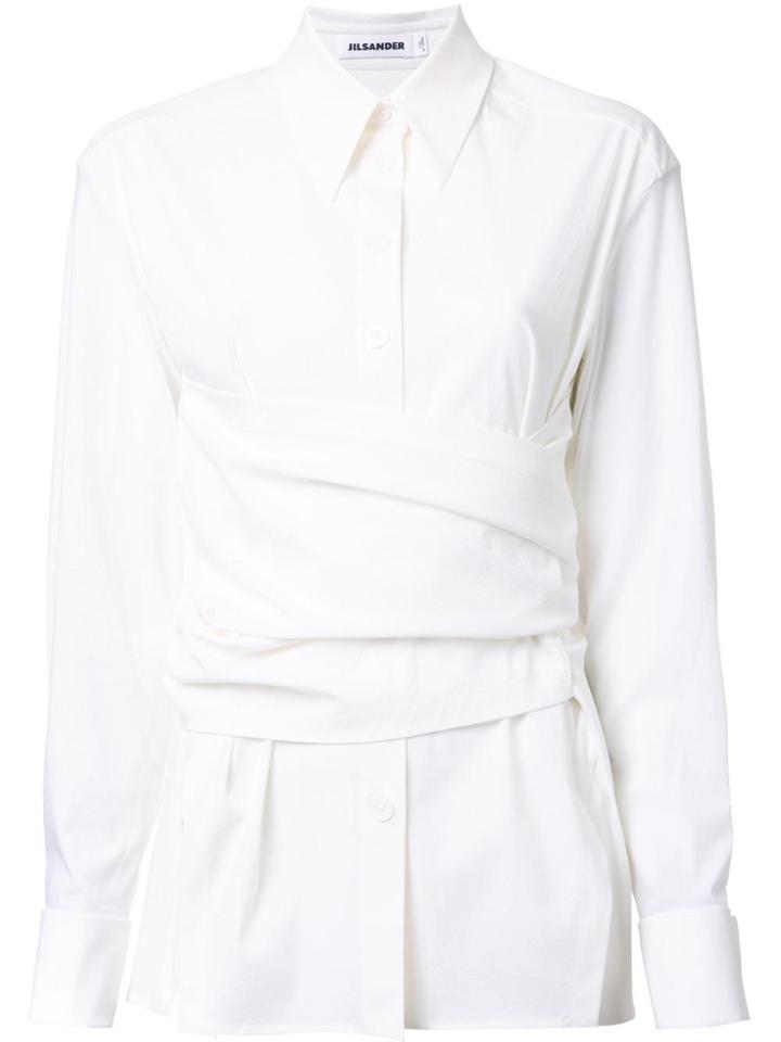 Jil Sander Draped Layered Shirt - White