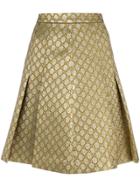 Gucci Gg Jacquard Skirt - Metallic