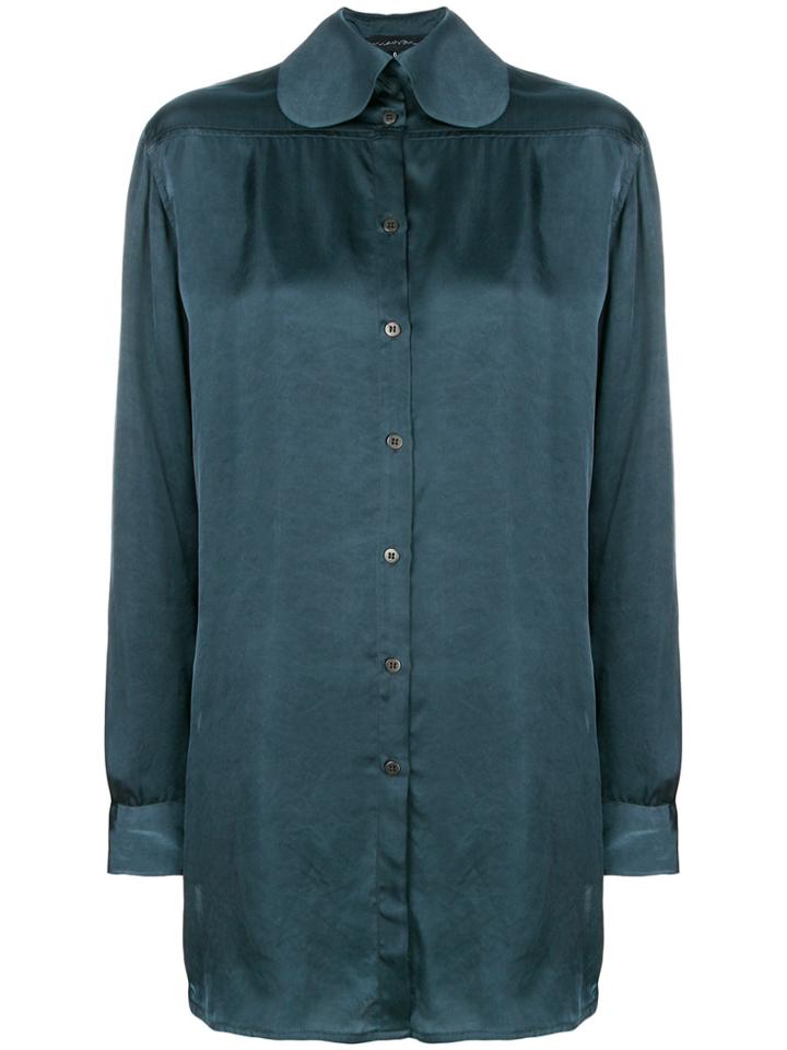 Miaoran Long-sleeve Fitted Shirt - Blue