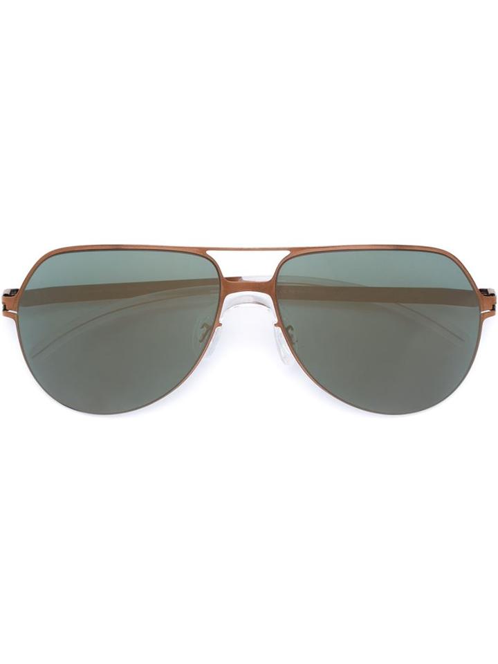 Mykita Mykita X Bernhard Willhelm 'beppo' Sunglasses, Men's, Grey, Stainless Steel