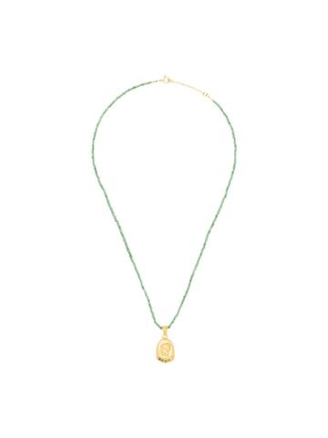 Hermina Athens Hygeia Pendant Necklace - Green