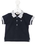 Armani Junior - Contrast Trim Polo Shirt - Kids - Cotton - 6 Mth, Blue