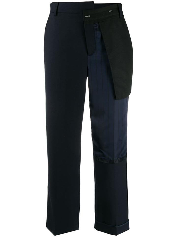 Monse Inside Out Asymmetric Trousers - Blue