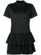 Red Valentino Pleated Hem Dress - Black