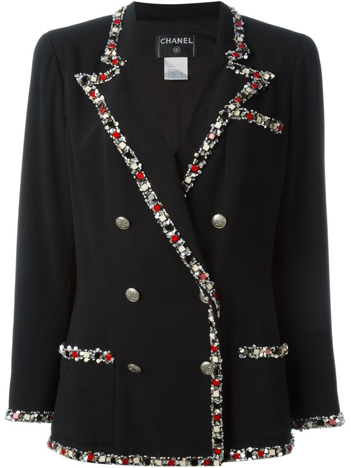 Chanel Vintage Embellished Trim Jacket