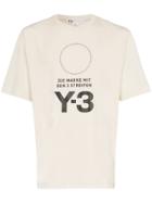 Y-3 Logo And Circle Printed Cotton T-shirt - Unavailable