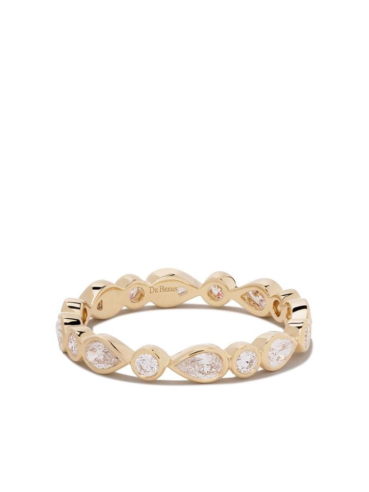 De Beers 18kt Yellow Gold Petal Diamond Band