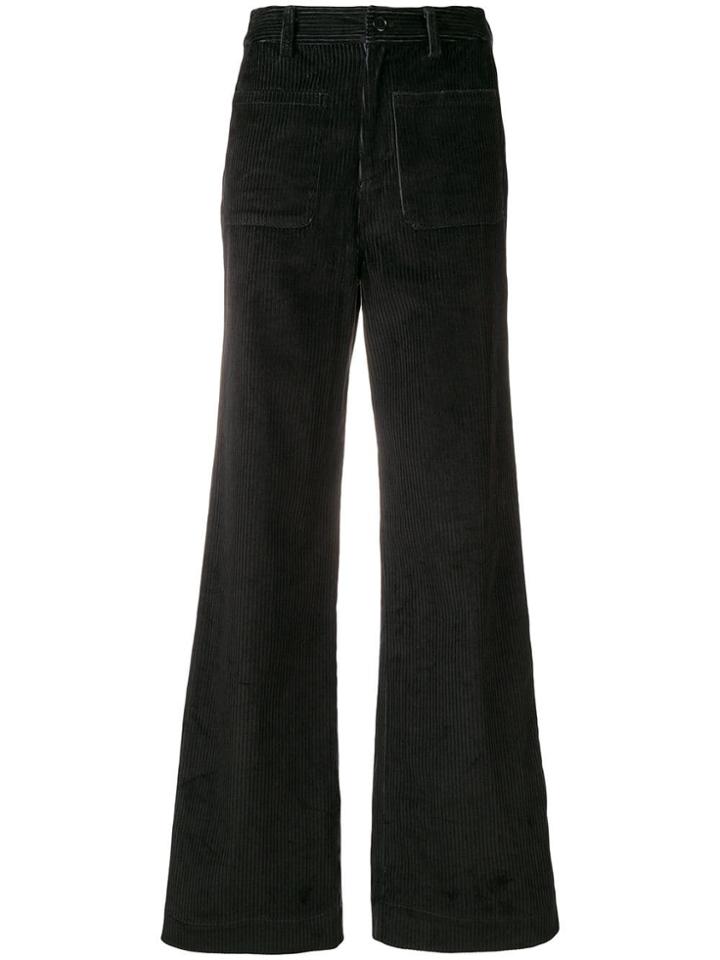 Ulla Johnson Wide Leg Corduroy Trousers - Black