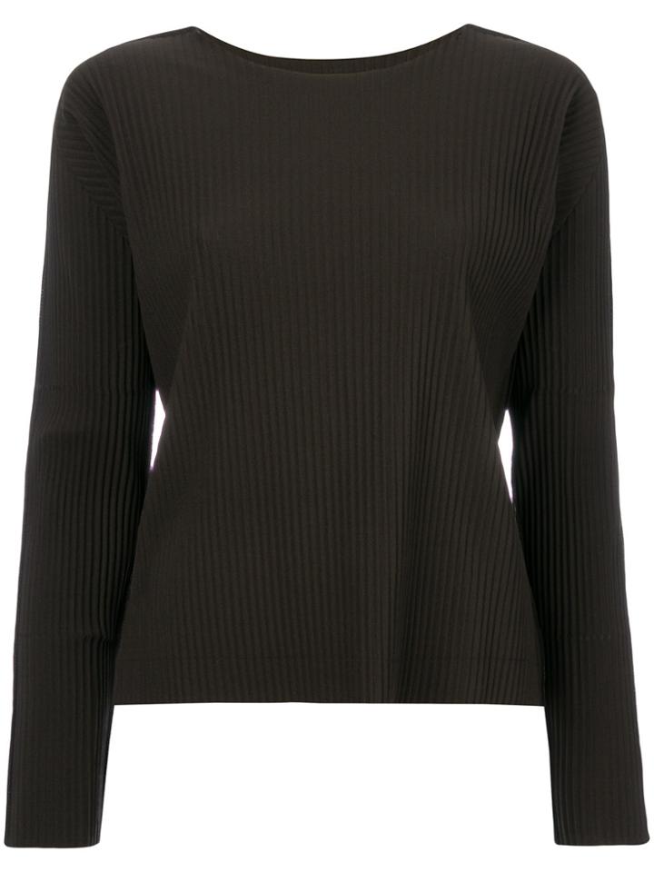 Issey Miyake Cauliflower Ribbed Longsleeved Top - Green