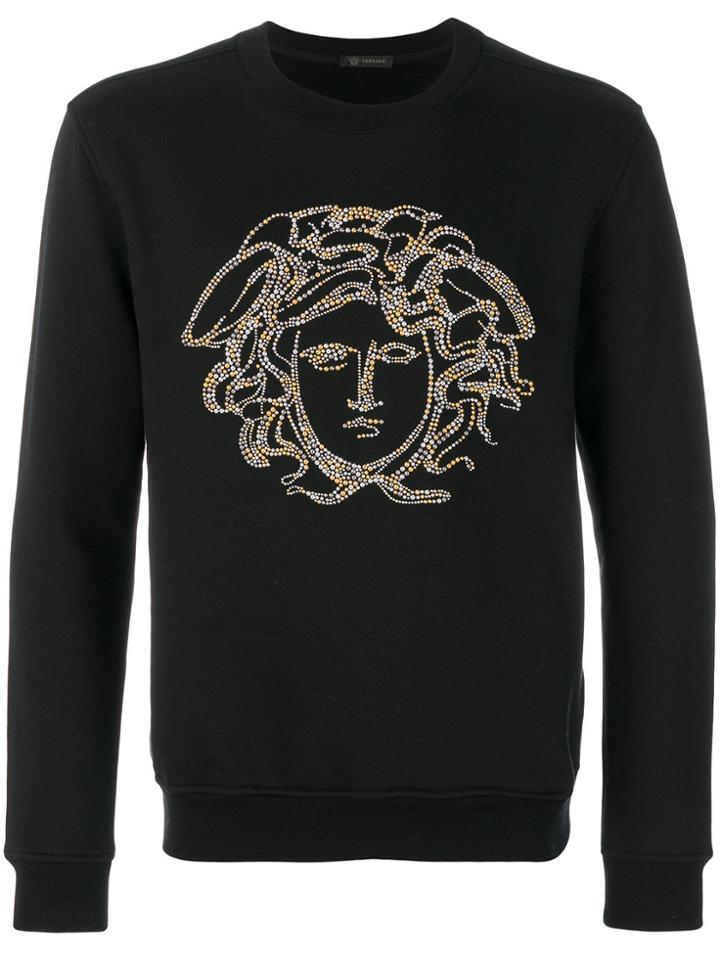 Versace Medusa Patch Jumper - Black