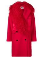 Msgm Fitted Silhouette Coat - Red