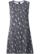 Kenzo Cactus Print Dress, Women's, Size: 40, Grey, Polyester
