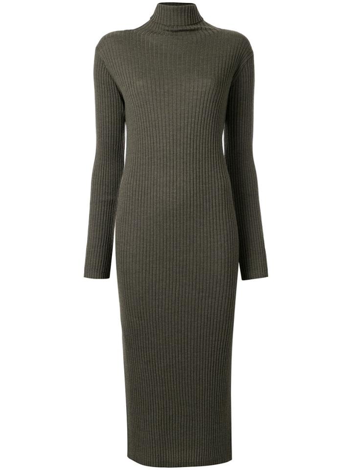 Tomorrowland Turtleneck Ribbed-knit Dress - Green