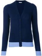 Moncler Colour Block Knitted Cardigan - Blue