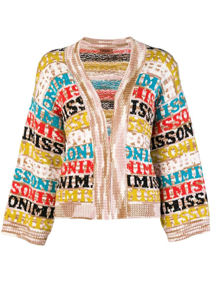 Missoni Logo Intarsia Cardigan - Green