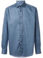 Etro Patterned Shirt, Men's, Size: 41, Blue, Cotton