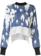 Mame Kurogouchi Patchwork Knit Jumper - Blue