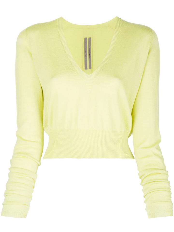 Rick Owens Cropped Jumper - Green