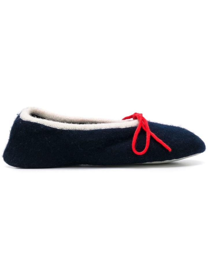 Chinti & Parker Knitted Slippers - Blue
