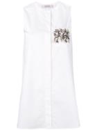 Dorothee Schumacher - Collarless Sleeveless Shirt - Women - Cotton - 1, White, Cotton