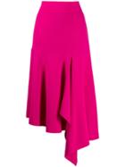 Balenciaga Godet Drape Skirt - Pink