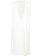Adam Lippes Sleeveless Wrap Dress, Women's, Size: 8, White, Viscose
