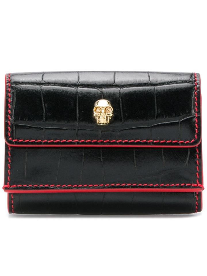 Alexander Mcqueen Foldover Wallet - Black