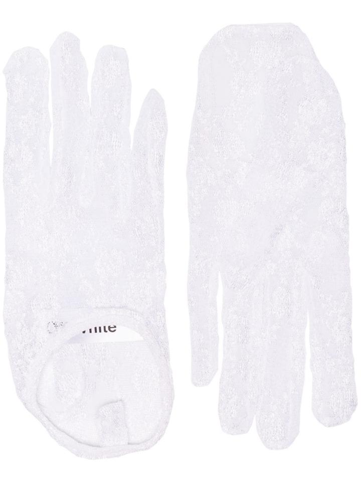 Off-white White Short Lace Gloves