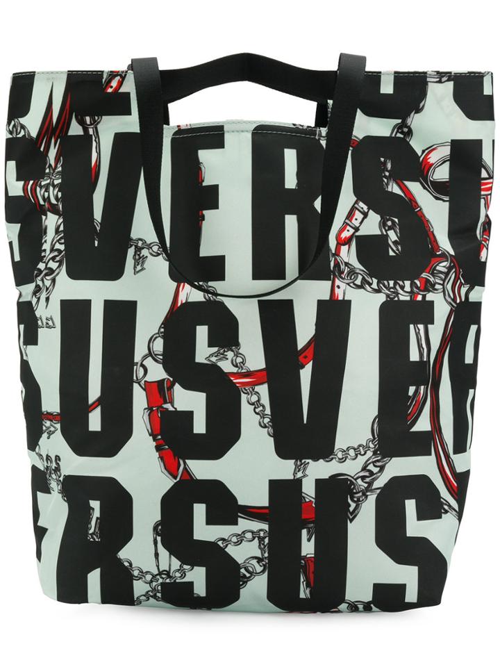 Versus Print Shopper Tote Bag - Green