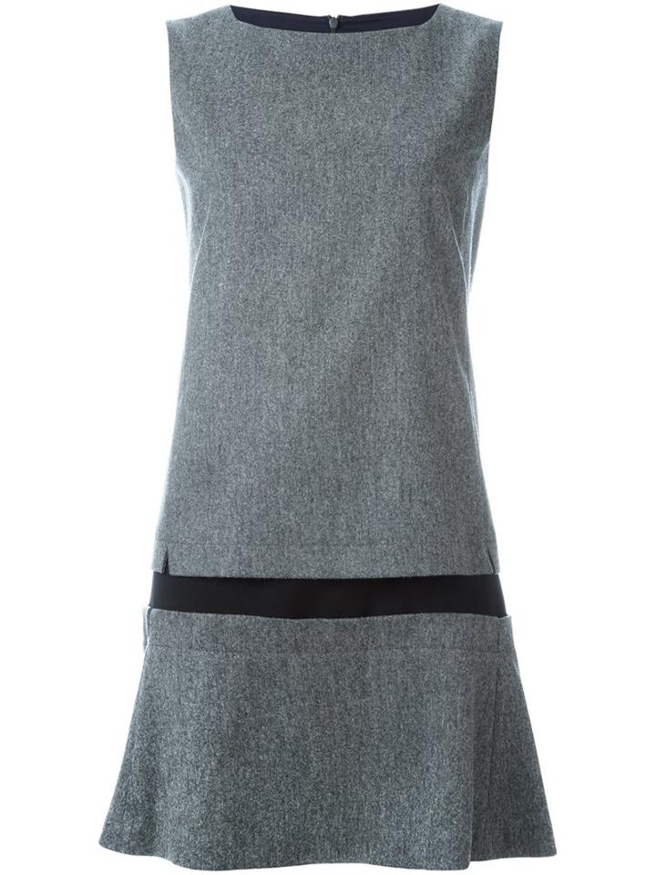 Jil Sander Navy Low Waist Sleeveless Dress, Women's, Size: 36, Grey, Polyester/spandex/elastane/wool