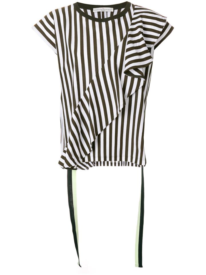 Golden Goose Deluxe Brand Striped Ruffled T-shirt - Green