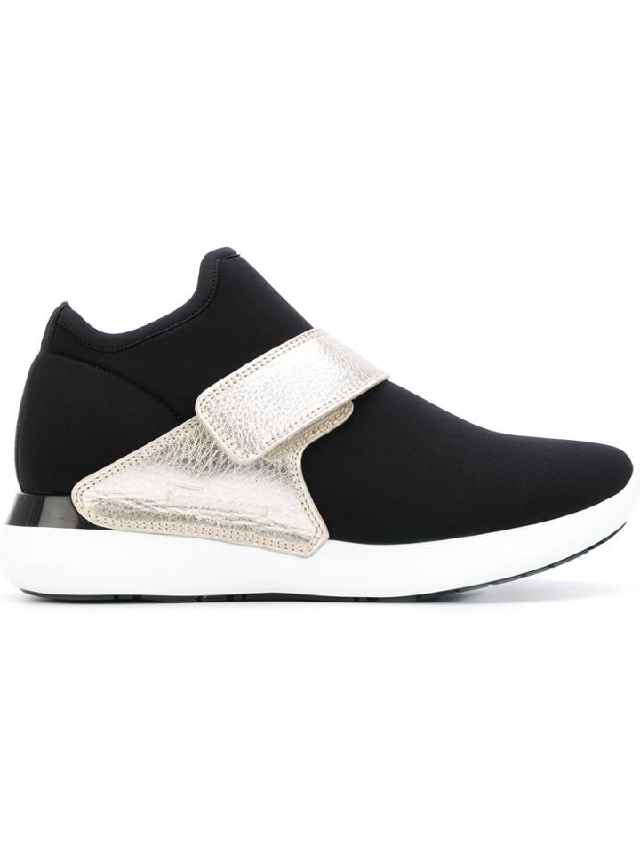 Salvatore Ferragamo Touch Strap Sneakers - Black