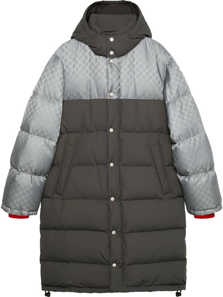 Gucci Gg Jacquard Nylon Jacket - Grey