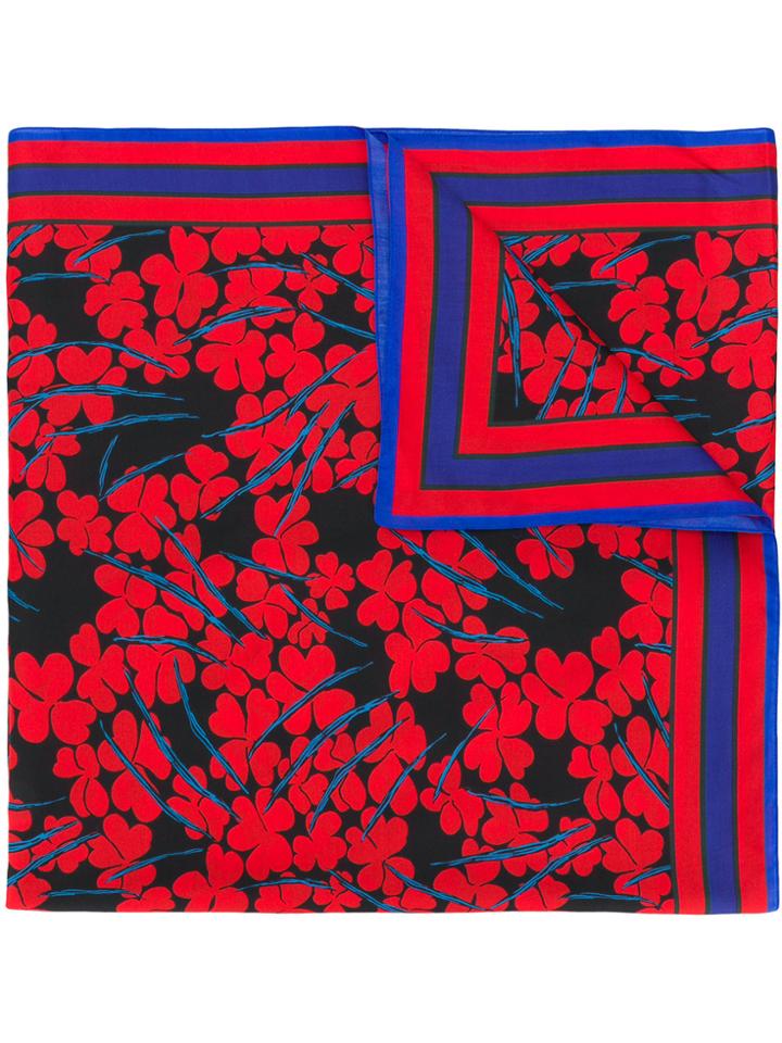 Givenchy Floral Print Scarf - Red