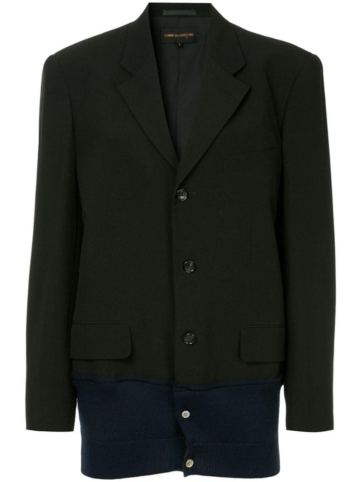 Comme Des Garçons Vintage Layered Hem Blazer - Black