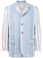 Comme Des Garçons Pre-owned Striped Blazer - Blue