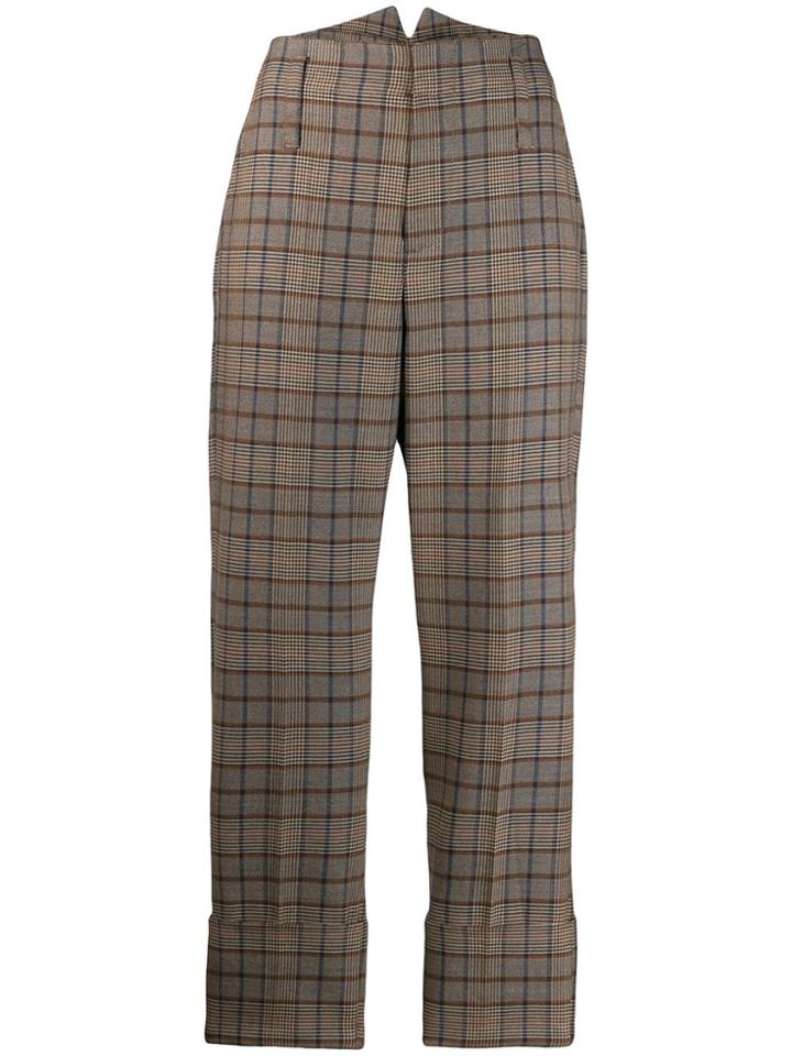 Brunello Cucinelli High-waist Cigarette Trousers - Brown