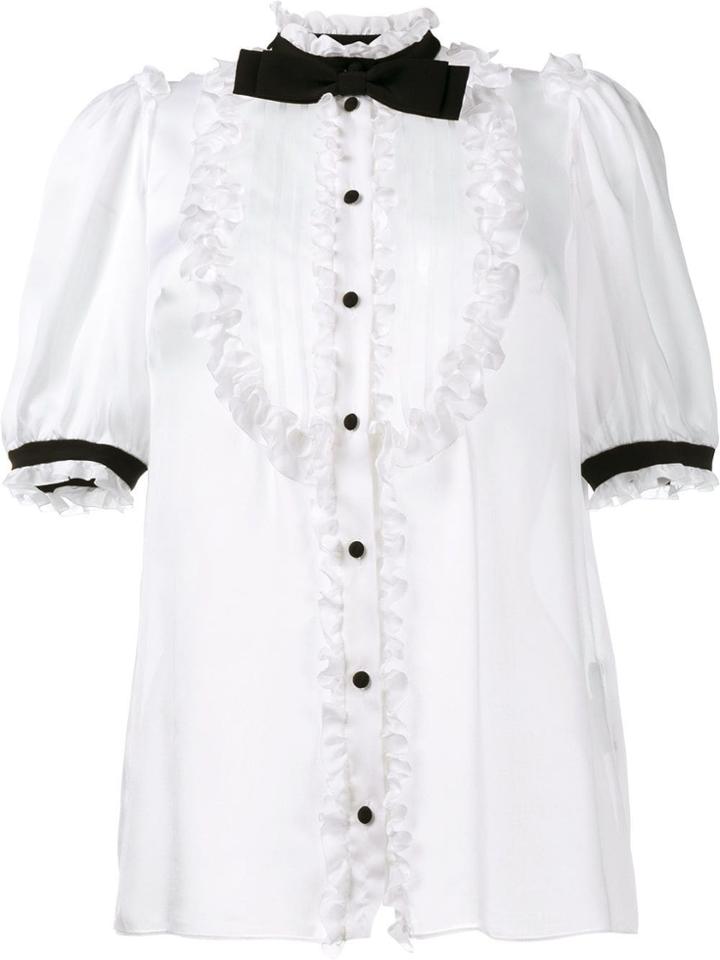 Dolce & Gabbana Tuxedo Blouse - White