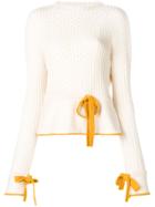 Sonia Rykiel Perforated Knit Jumper - Nude & Neutrals