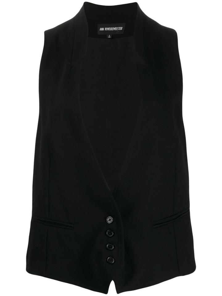 Ann Demeulemeester Sleeveless Blazer - Black