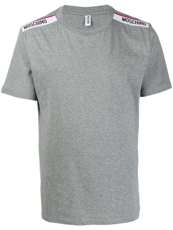 Moschino Logo-appliqué T-shirt - Grey