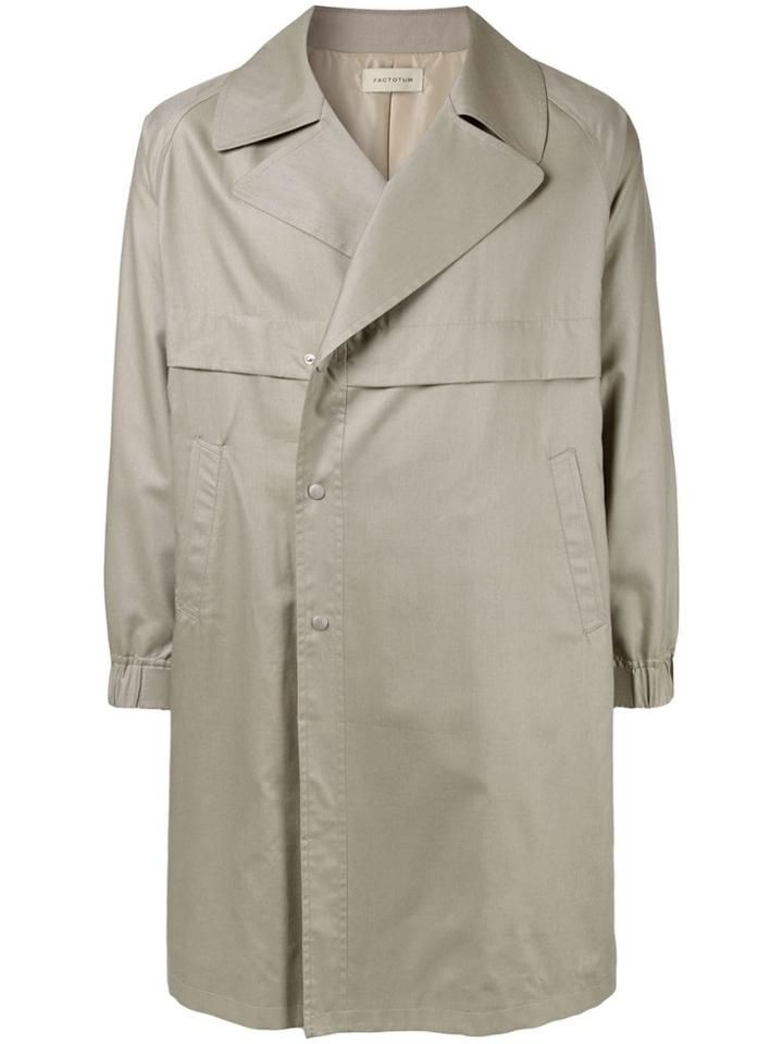 Factotum Plain Trench Coat - Green