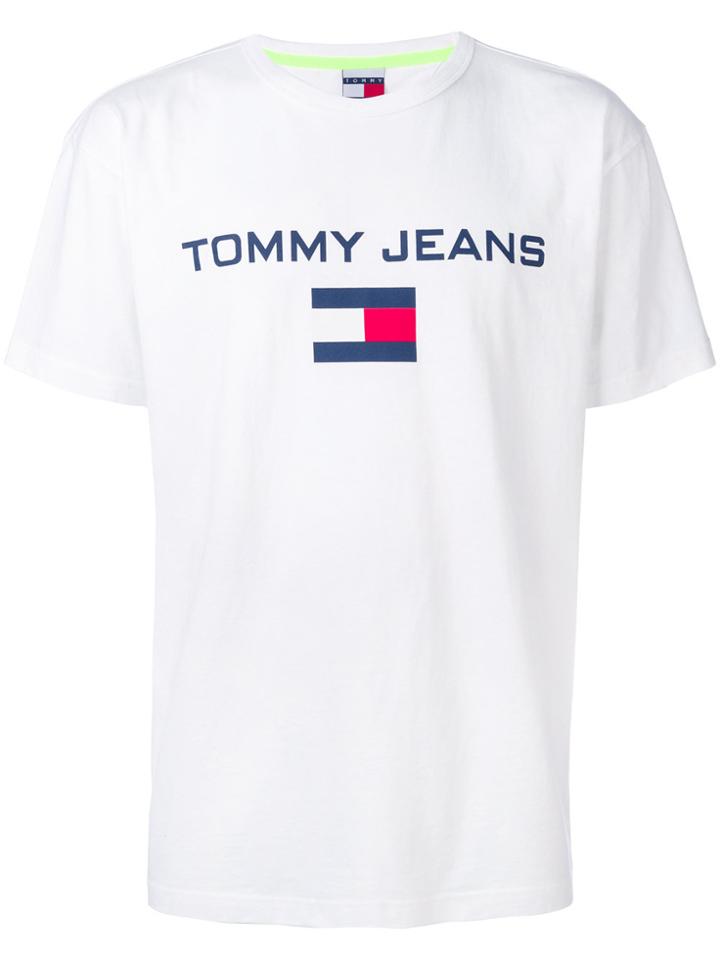Tommy Jeans Logo Print T-shirt - White