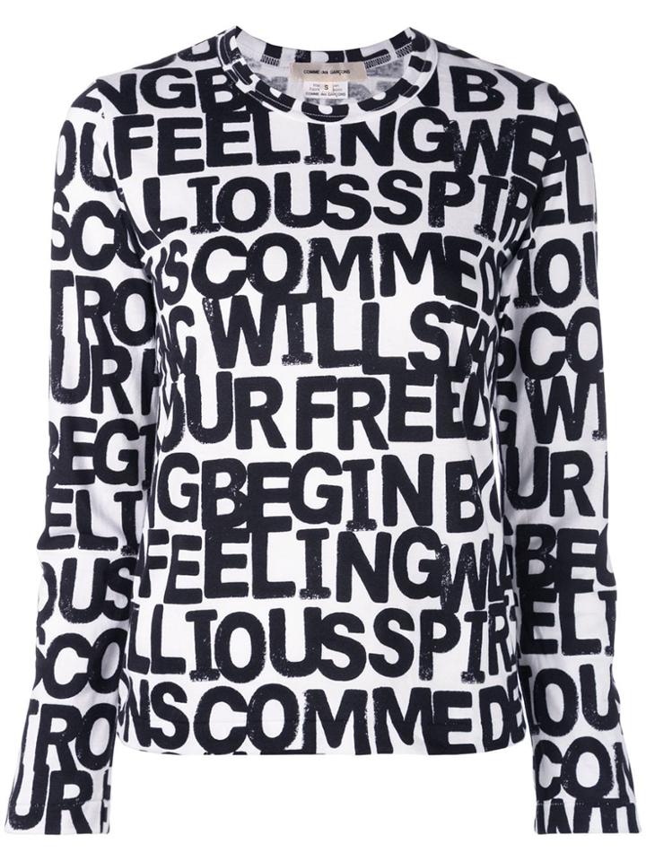 Comme Des Garçons C Pattern Dying Ls T-shirt - Black